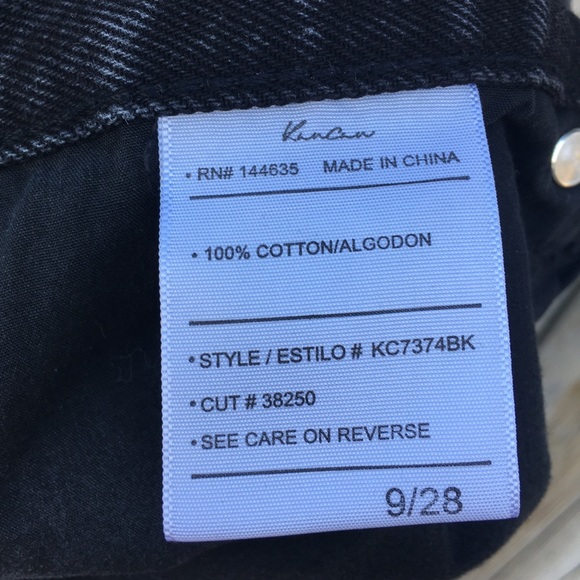 Kancan Dixon Ultra High Rise 90’s Boyfriend Jean Black 28 - Picture 14 of 15